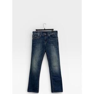True Religion Ricky Relaxed Straight Jeans Blue Size 30 Women’s Made in Mexico